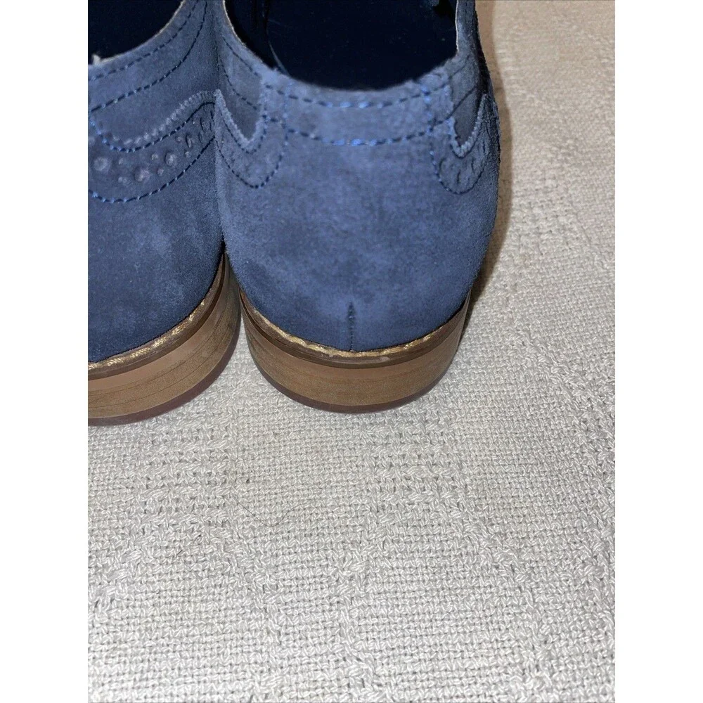 La Milano Men’s Dress Shoes Size 9.5 M Blue Suede Leather Athleisure Business